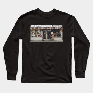 New York Store Front Collage Art Long Sleeve T-Shirt